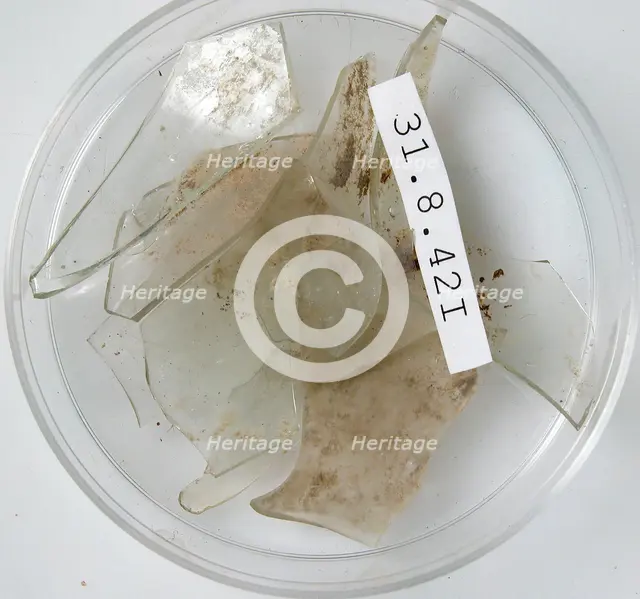Glass Fragments, Coptic, 4th century. Creator: Unknown.