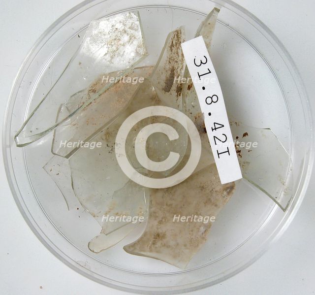 Glass Fragments, Coptic, 4th century. Creator: Unknown.