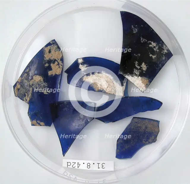 Glass Fragments, Coptic, 4th century. Creator: Unknown.