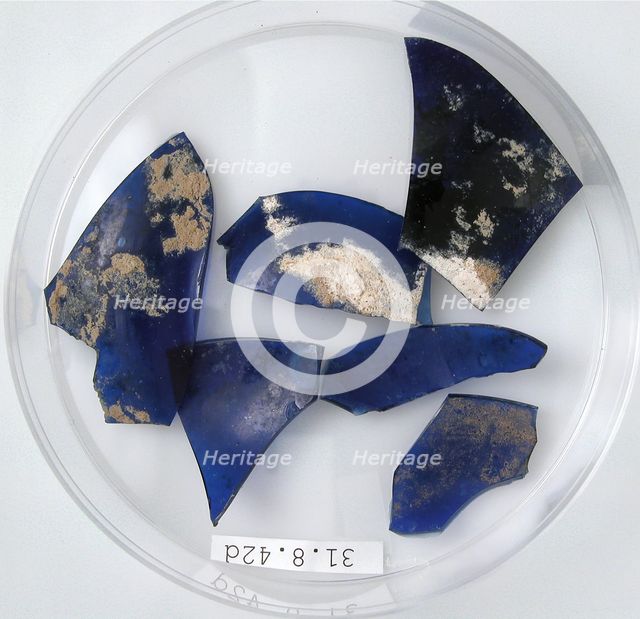 Glass Fragments, Coptic, 4th century. Creator: Unknown.