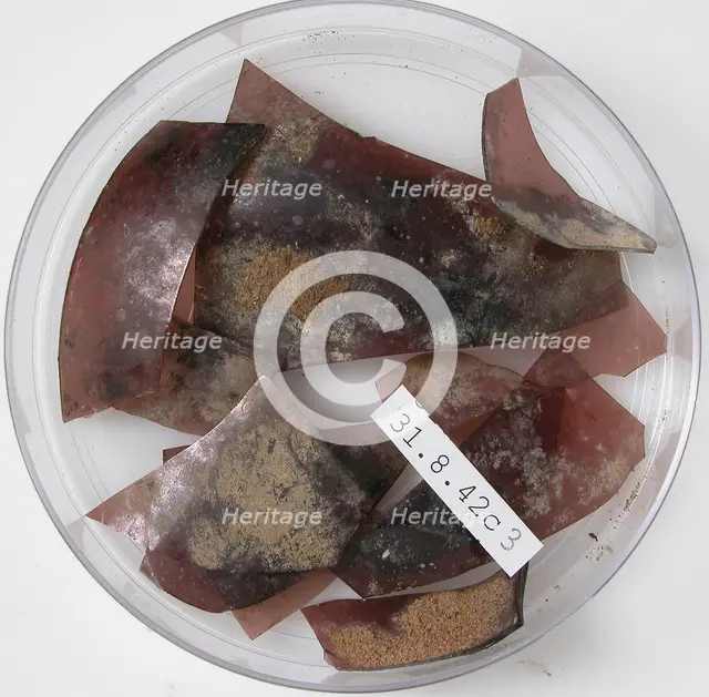 Glass Fragments, Coptic, 4th century. Creator: Unknown.