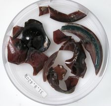 Glass Fragments, Coptic, 4th century. Creator: Unknown
