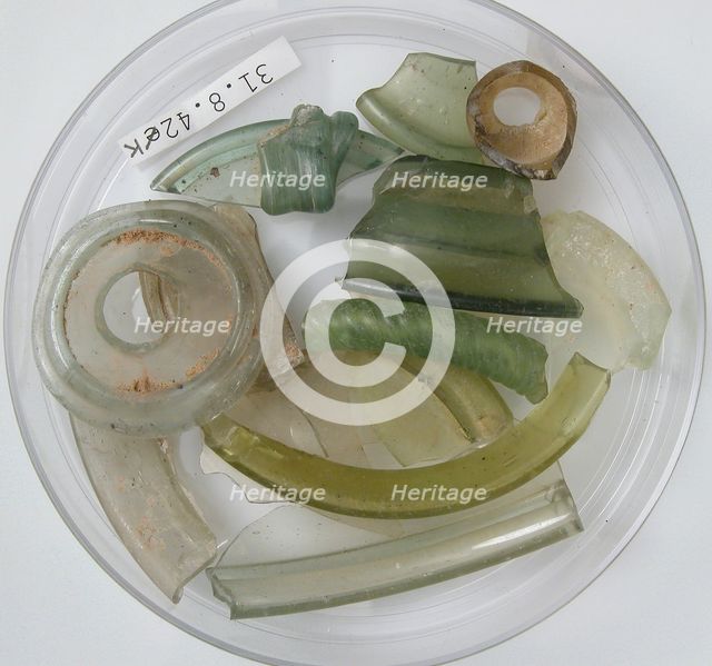 Glass Fragments, Coptic, 4th century. Creator: Unknown.