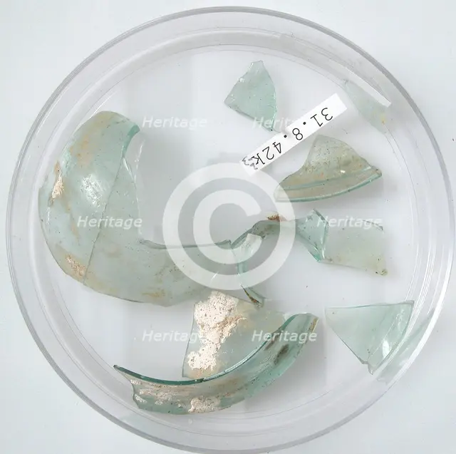 Glass Fragments, Coptic, 4th century. Creator: Unknown.