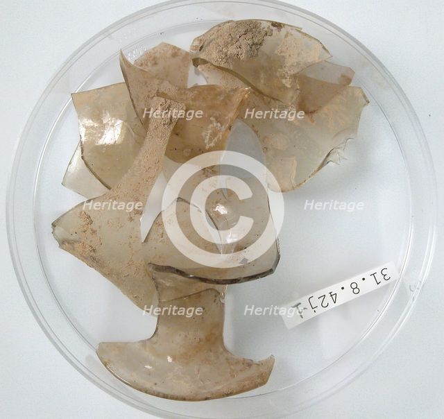 Glass Fragments, Coptic, 4th century. Creator: Unknown.