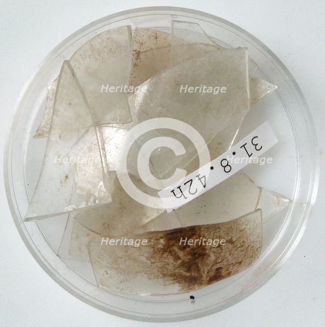 Glass Fragments, Coptic, 4th century. Creator: Unknown.