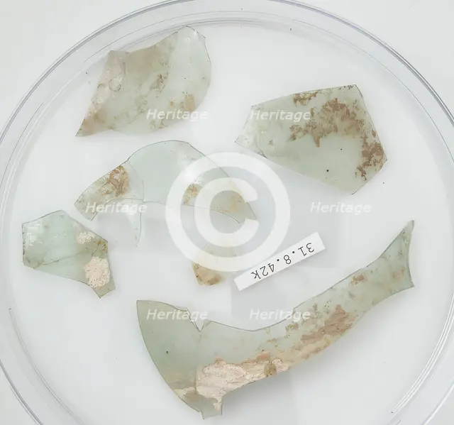 Glass Fragments, Coptic, 4th century. Creator: Unknown.