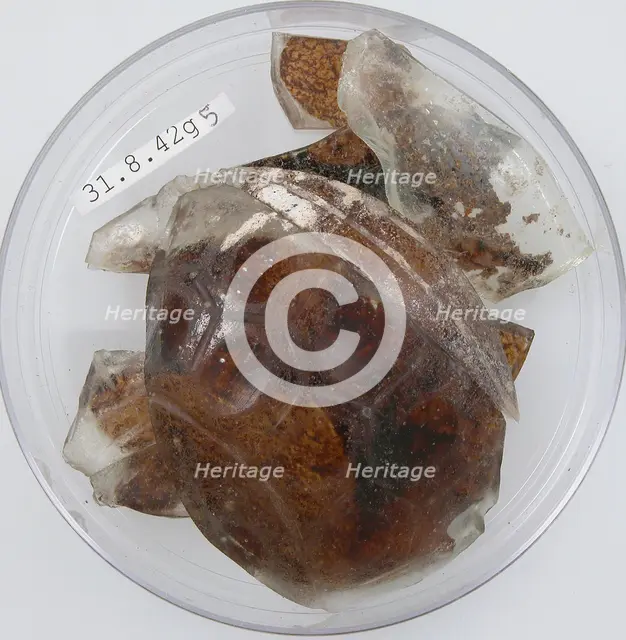Glass Fragments, Coptic, 4th century. Creator: Unknown.