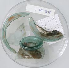 Glass Fragments, Coptic, 4th century. Creator: Unknown