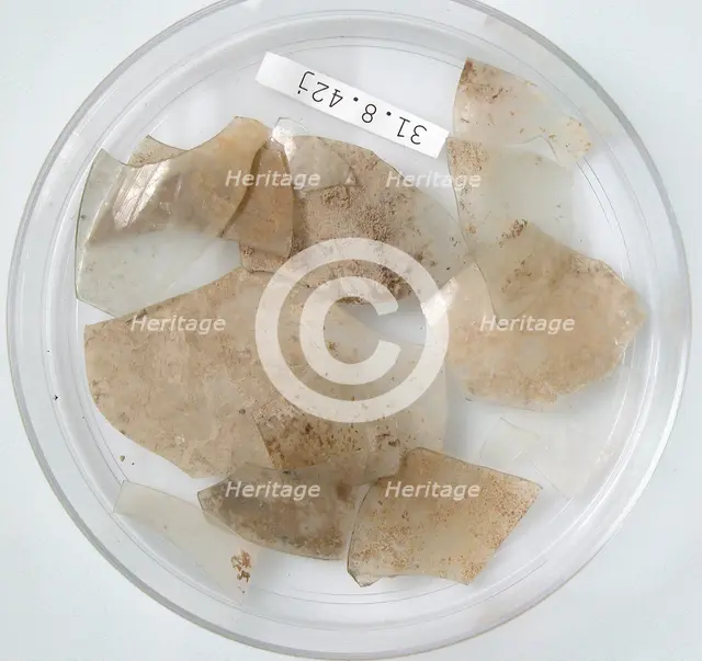 Glass Fragments, Coptic, 4th century. Creator: Unknown.