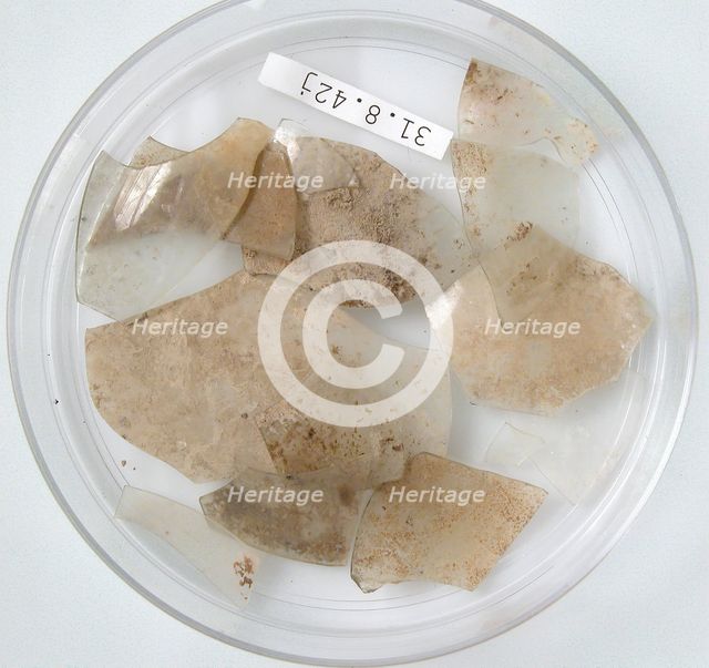 Glass Fragments, Coptic, 4th century. Creator: Unknown.