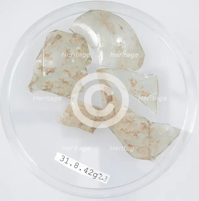 Glass Fragments, Coptic, 4th century. Creator: Unknown.