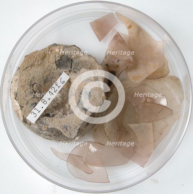 Glass Fragments, Coptic, 4th century. Creator: Unknown.