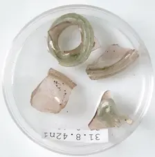 Glass Fragments, Coptic, 4th century. Creator: Unknown