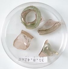 Glass Fragments, Coptic, 4th century. Creator: Unknown