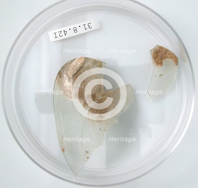 Glass Fragments, Coptic, 4th century. Creator: Unknown.