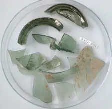 Glass Fragments, Coptic, 4th century. Creator: Unknown