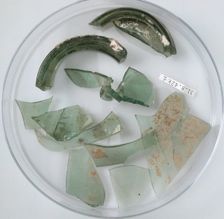 Glass Fragments, Coptic, 4th century. Creator: Unknown