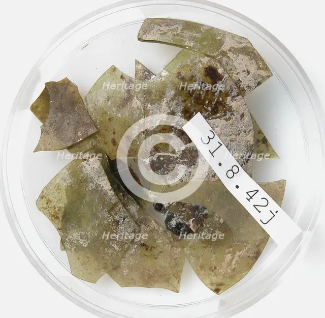Glass Fragments, Coptic, 4th century. Creator: Unknown.