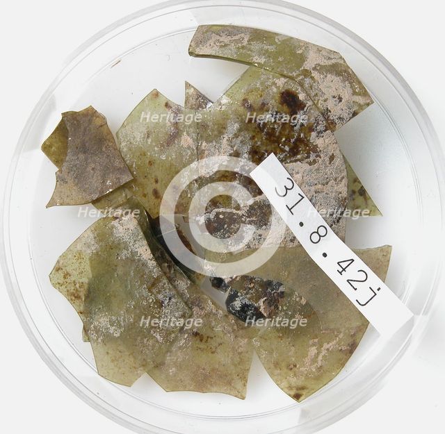 Glass Fragments, Coptic, 4th century. Creator: Unknown.