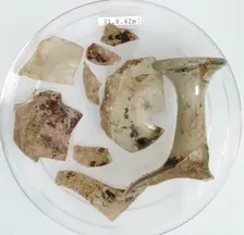 Glass Fragments, Coptic, 4th century. Creator: Unknown