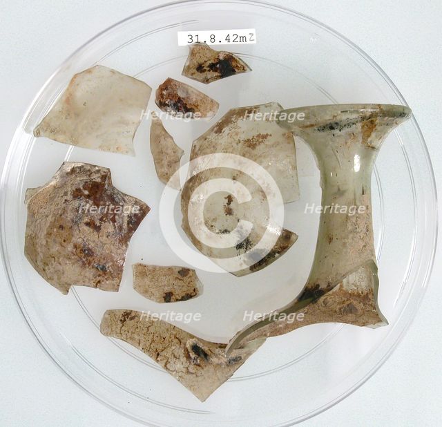 Glass Fragments, Coptic, 4th century. Creator: Unknown.