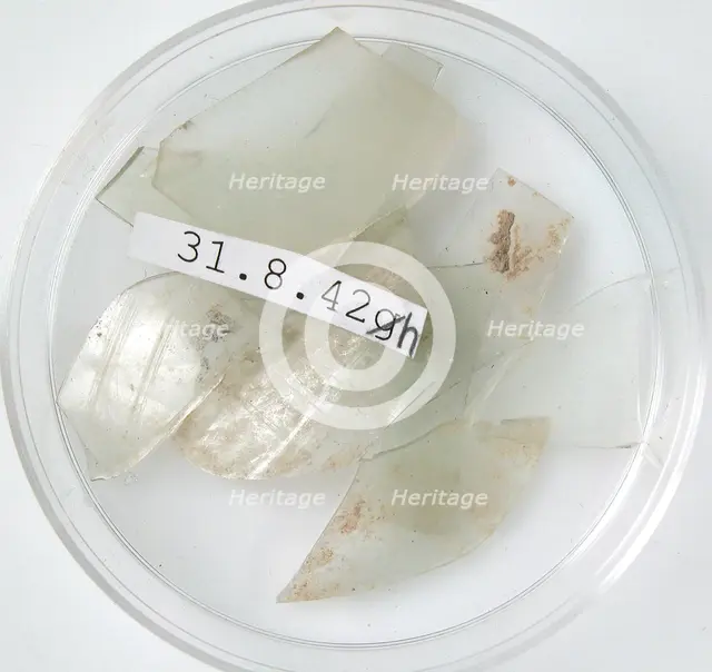 Glass Fragments, Coptic, 4th century. Creator: Unknown.