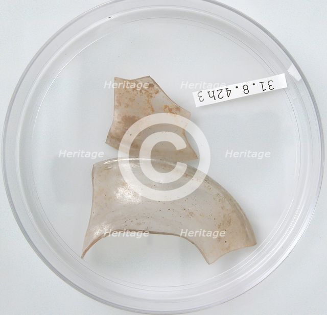 Glass Fragments, Coptic, 4th century. Creator: Unknown.