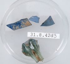 Glass Fragments, Coptic, 4th century. Creator: Unknown