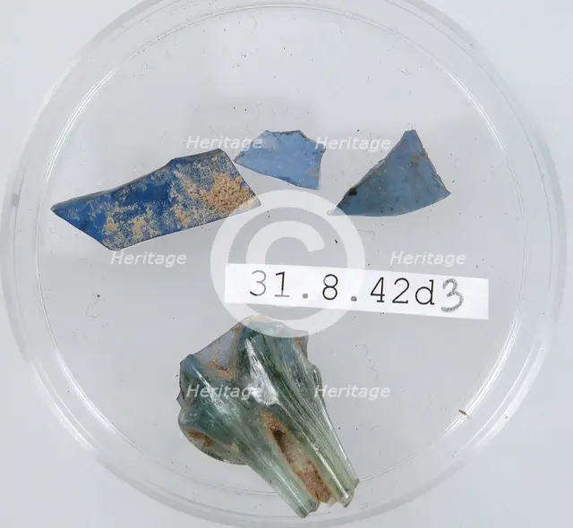 Glass Fragments, Coptic, 4th century. Creator: Unknown.