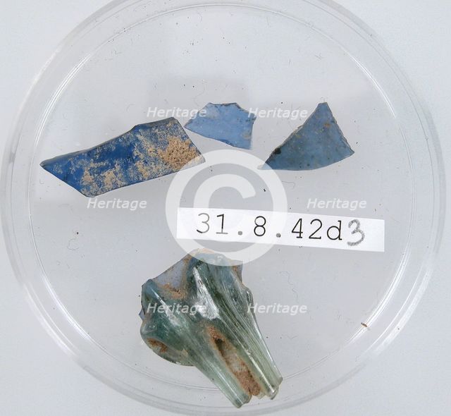 Glass Fragments, Coptic, 4th century. Creator: Unknown.