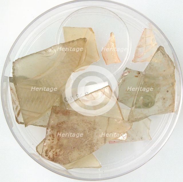 Glass Fragments, Coptic, 4th-early 5th century. Creator: Unknown.