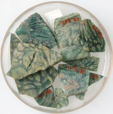 Glass Fragments, Coptic, 4th-early 5th century. Creator: Unknown