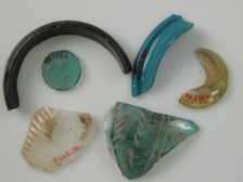 Glass Fragments, Coptic, 4th-early 5th century. Creator: Unknown
