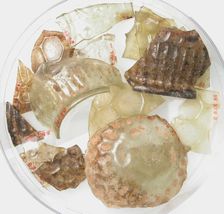 Glass Fragments, Coptic, 4th-early 5th century. Creator: Unknown
