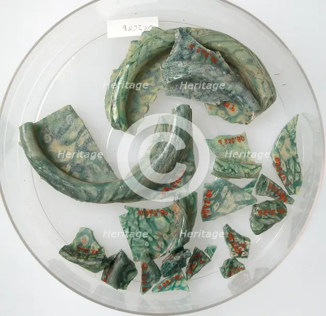 Glass Fragments, Coptic, 4th-early 5th century. Creator: Unknown.