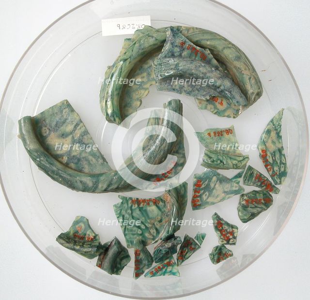 Glass Fragments, Coptic, 4th-early 5th century. Creator: Unknown.