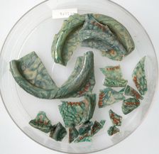 Glass Fragments, Coptic, 4th-early 5th century. Creator: Unknown