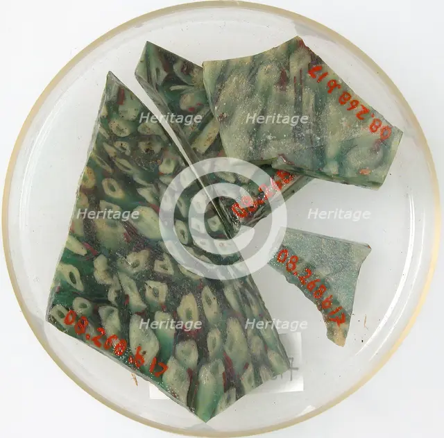 Glass Fragments, Coptic, 4th-early 5th century. Creator: Unknown.