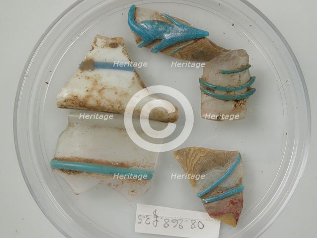 Glass Fragments, Coptic, 4th-early 5th century. Creator: Unknown.