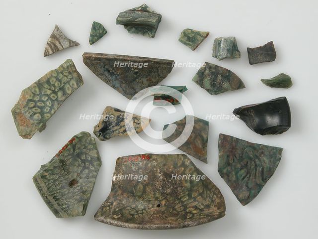 Glass Fragments, Coptic, 4th-early 5th century. Creator: Unknown.