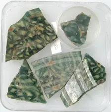 Glass Fragments, Coptic, 4th-early 5th century. Creator: Unknown