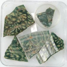 Glass Fragments, Coptic, 4th-early 5th century. Creator: Unknown