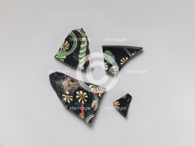 Glass Fragments from a Vessel, Coptic, 4th-early 5th century. Creator: Unknown.