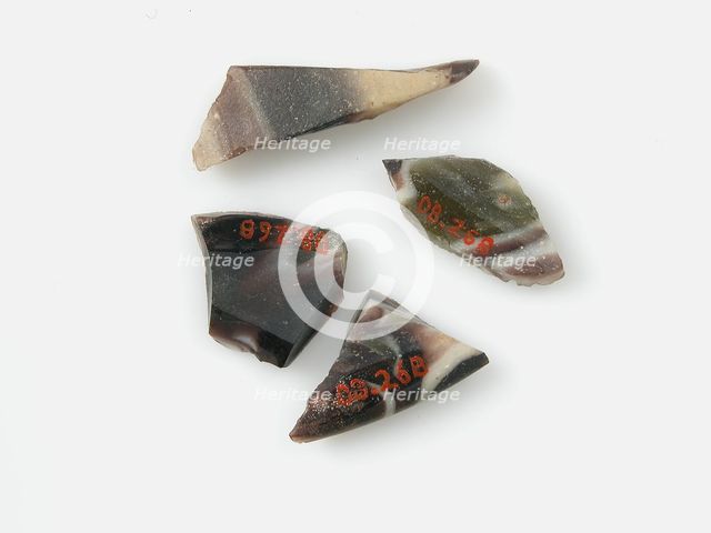 Glass Fragments from a Vessel, Coptic, 4th-early 5th century. Creator: Unknown.