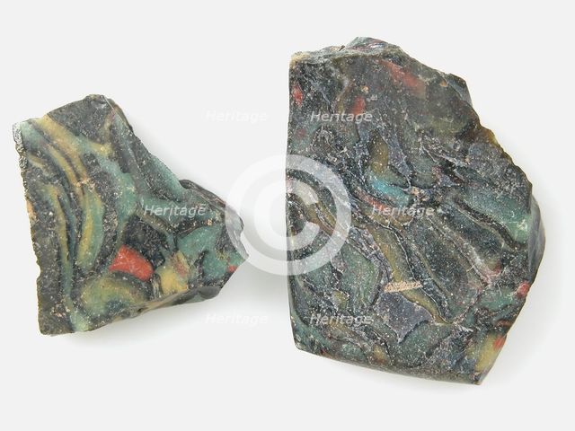 Glass Fragments from a Vessel, Coptic, 4th-early 5th century. Creator: Unknown.