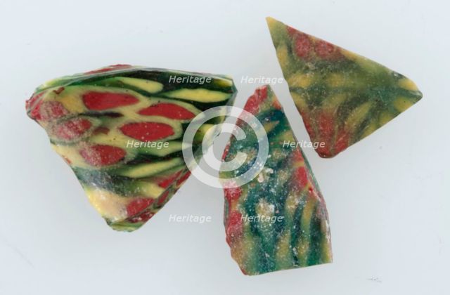 Glass Fragments from a Vessel, Coptic, 4th-early 5th century. Creator: Unknown.