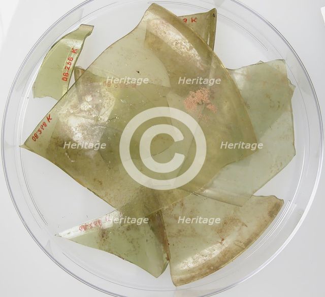 Glass Fragments from a Vessel, Coptic, 4th-early 5th century. Creator: Unknown.
