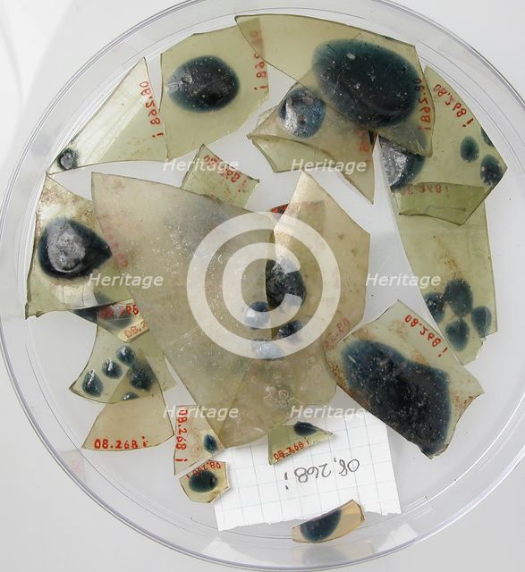 Glass Fragments from a Vessel, Coptic, 4th-early 5th century. Creator: Unknown.