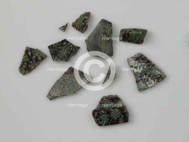 Glass Fragments from a Vessel, Coptic, 4th-early 5th century. Creator: Unknown.